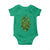Funny St Patrick's Day Shamrock Heart Cardiac Nurse Anatomy Baby Onesie