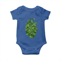 Funny St Patrick's Day Shamrock Heart Cardiac Nurse Anatomy Baby Onesie