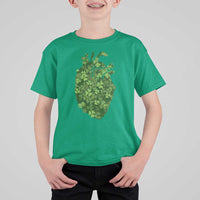 Funny St Patrick's Day Shamrock Heart Cardiac Nurse Anatomy T Shirt For Kid