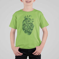 Funny St Patrick's Day Shamrock Heart Cardiac Nurse Anatomy T Shirt For Kid
