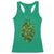 Funny St Patrick's Day Shamrock Heart Cardiac Nurse Anatomy Racerback Tank Top