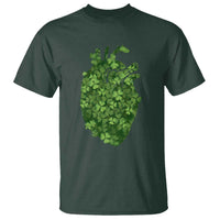 Funny St Patrick's Day Shamrock Heart Cardiac Nurse Anatomy T Shirt