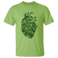 Funny St Patrick's Day Shamrock Heart Cardiac Nurse Anatomy T Shirt