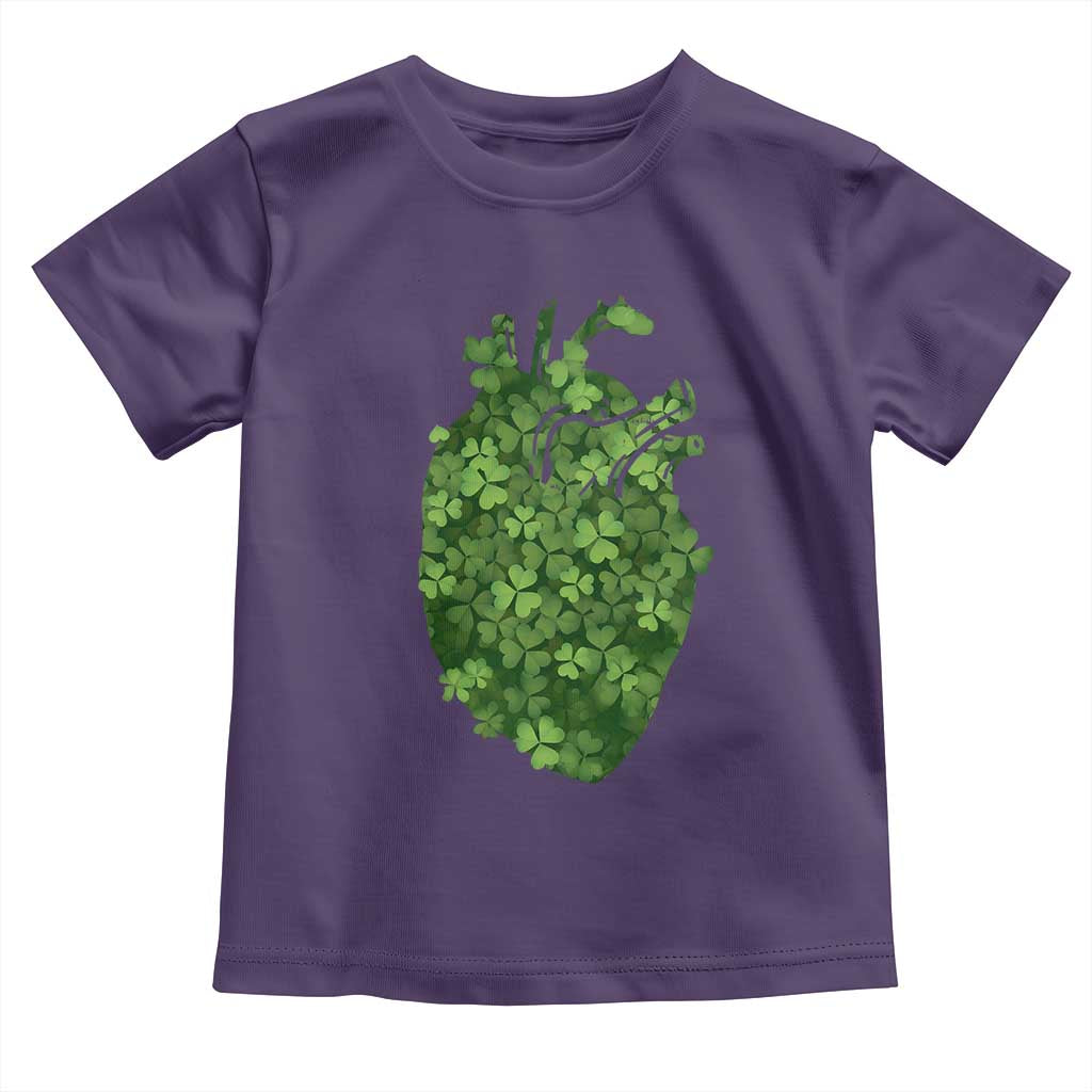 Funny St Patrick's Day Shamrock Heart Cardiac Nurse Anatomy Toddler T Shirt