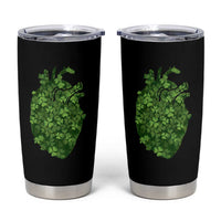 Funny St Patrick's Day Shamrock Heart Cardiac Nurse Anatomy Tumbler Cup