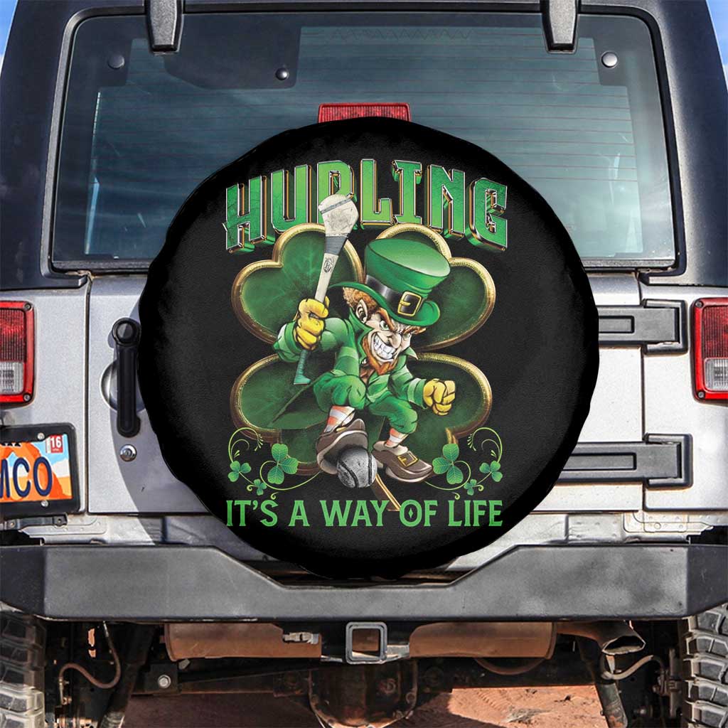 Funny Hurling It's A Way Of Life Spare Tire Cover Leprechaun Shamrock Irish Sport