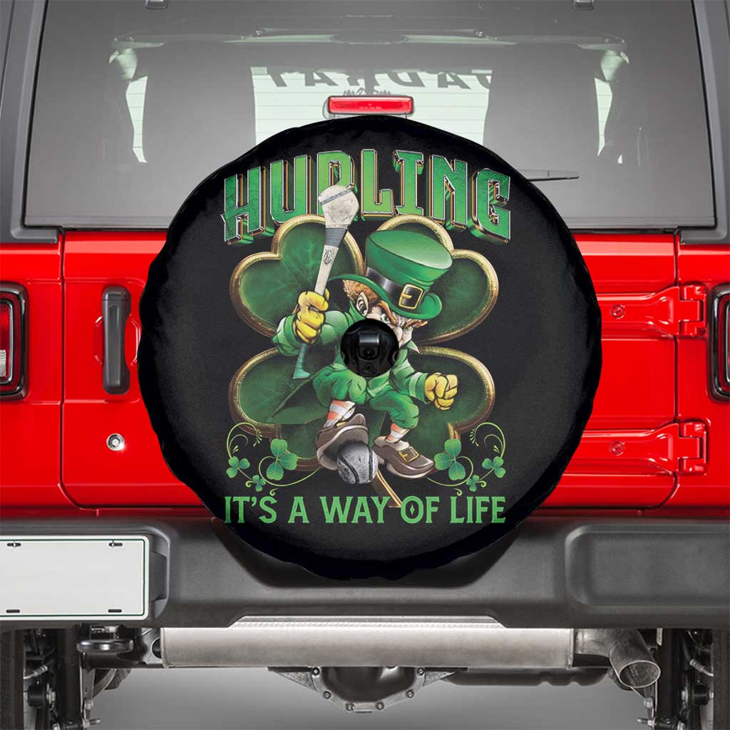 Funny Hurling It's A Way Of Life Spare Tire Cover Leprechaun Shamrock Irish Sport