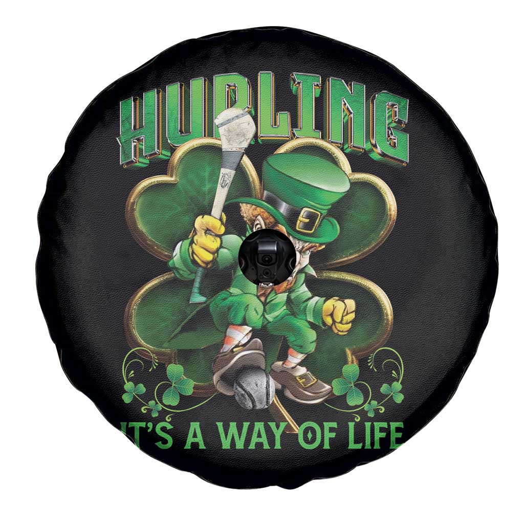 Funny Hurling It's A Way Of Life Spare Tire Cover Leprechaun Shamrock Irish Sport