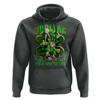 Funny Hurling It's A Way Of Life Hoodie Leprechaun Shamrock Irish Sport