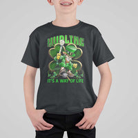 Funny Hurling It's A Way Of Life T Shirt For Kid Leprechaun Shamrock Irish Sport