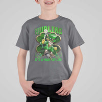 Funny Hurling It's A Way Of Life T Shirt For Kid Leprechaun Shamrock Irish Sport