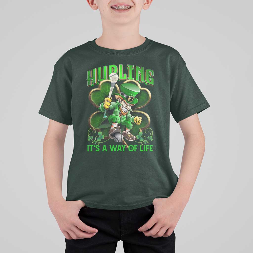 Funny Hurling It's A Way Of Life T Shirt For Kid Leprechaun Shamrock Irish Sport