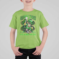 Funny Hurling It's A Way Of Life T Shirt For Kid Leprechaun Shamrock Irish Sport