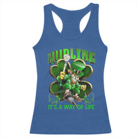 Funny Hurling It's A Way Of Life Racerback Tank Top Leprechaun Shamrock Irish Sport