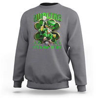 Funny Hurling It's A Way Of Life Sweatshirt Leprechaun Shamrock Irish Sport
