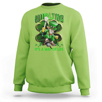 Funny Hurling It's A Way Of Life Sweatshirt Leprechaun Shamrock Irish Sport