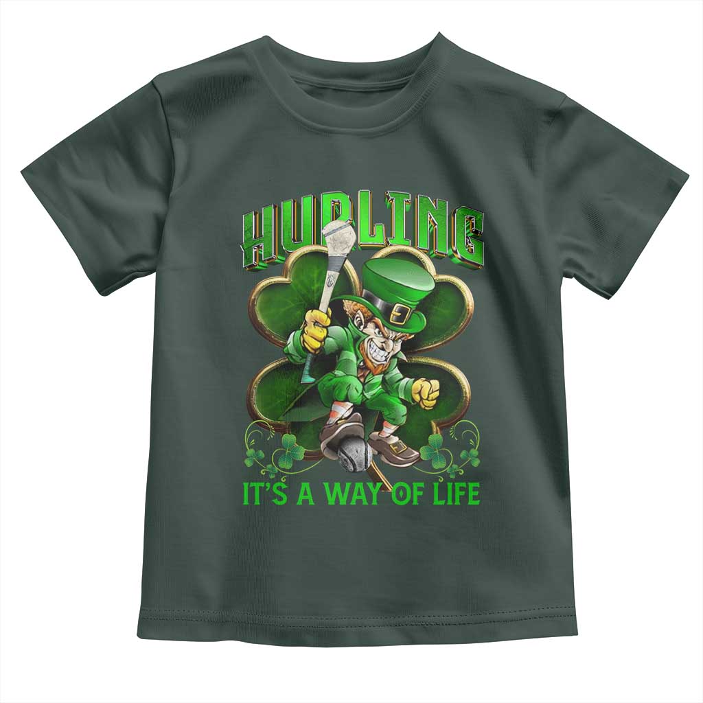 Funny Hurling It's A Way Of Life Toddler T Shirt Leprechaun Shamrock Irish Sport