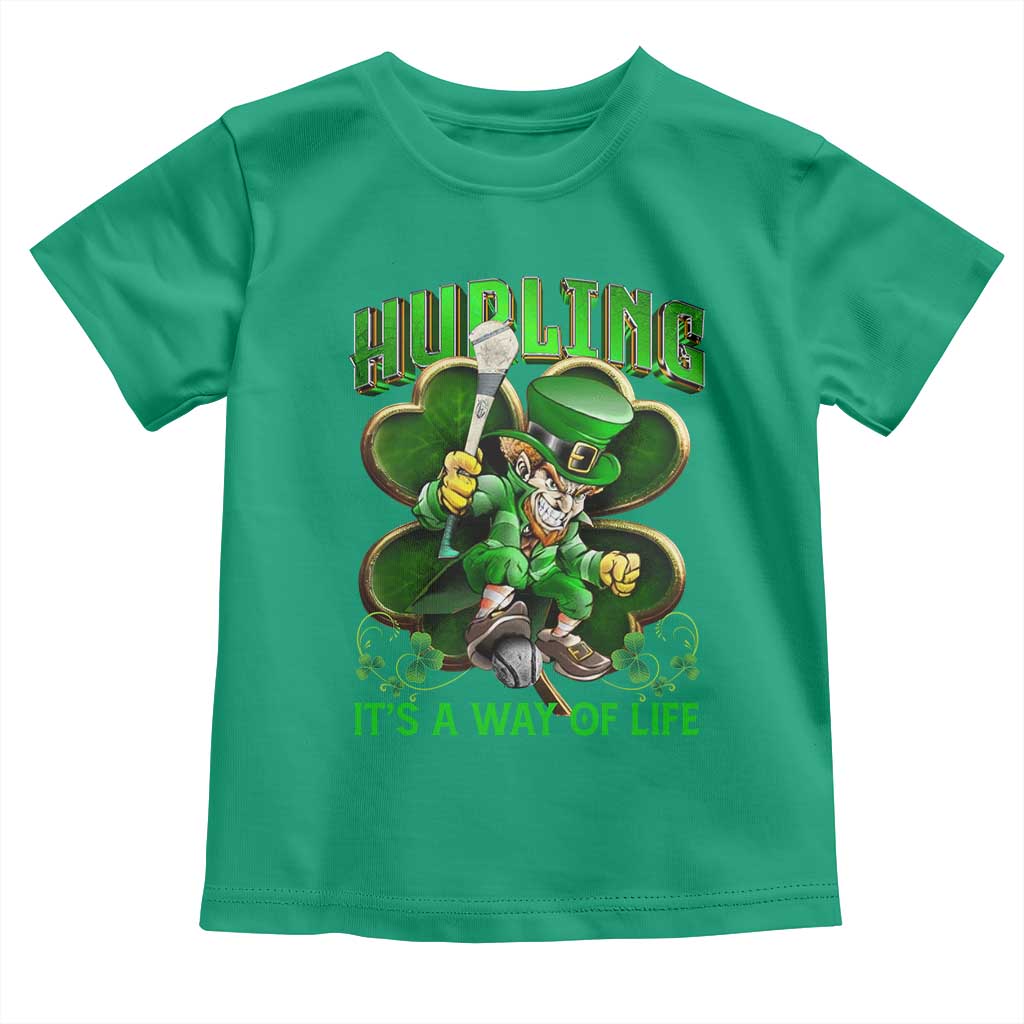 Funny Hurling It's A Way Of Life Toddler T Shirt Leprechaun Shamrock Irish Sport