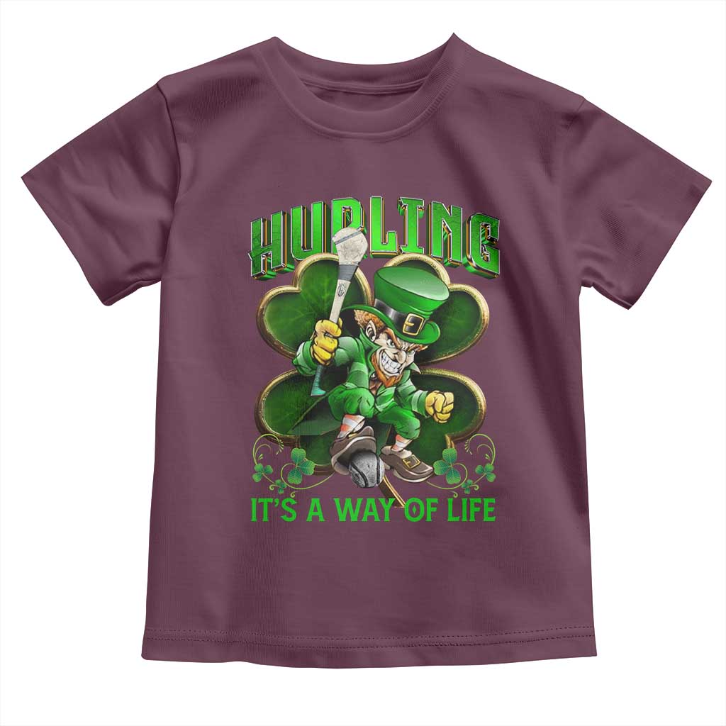 Funny Hurling It's A Way Of Life Toddler T Shirt Leprechaun Shamrock Irish Sport