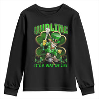 Funny Hurling It's A Way Of Life Youth Sweatshirt Leprechaun Shamrock Irish Sport