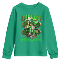Funny Hurling It's A Way Of Life Youth Sweatshirt Leprechaun Shamrock Irish Sport