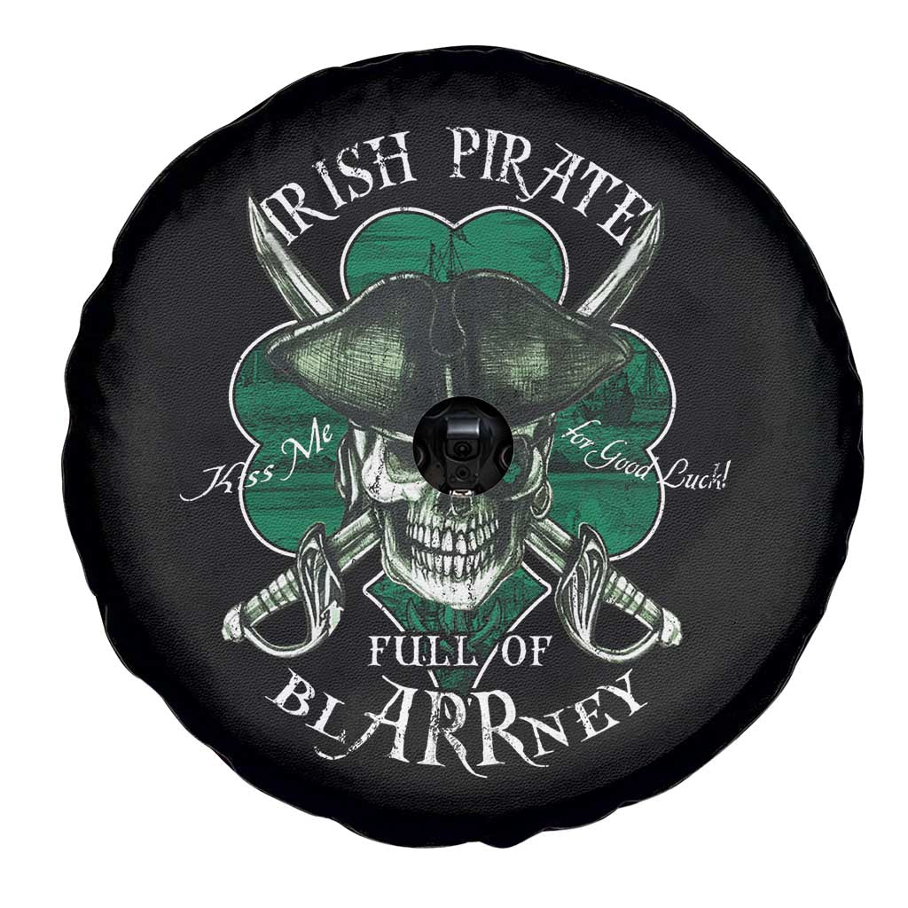 Funny Irish Pirate Full Of Blarrney Kiss Me For Good Luck Spare Tire Cover St Patrick's Day