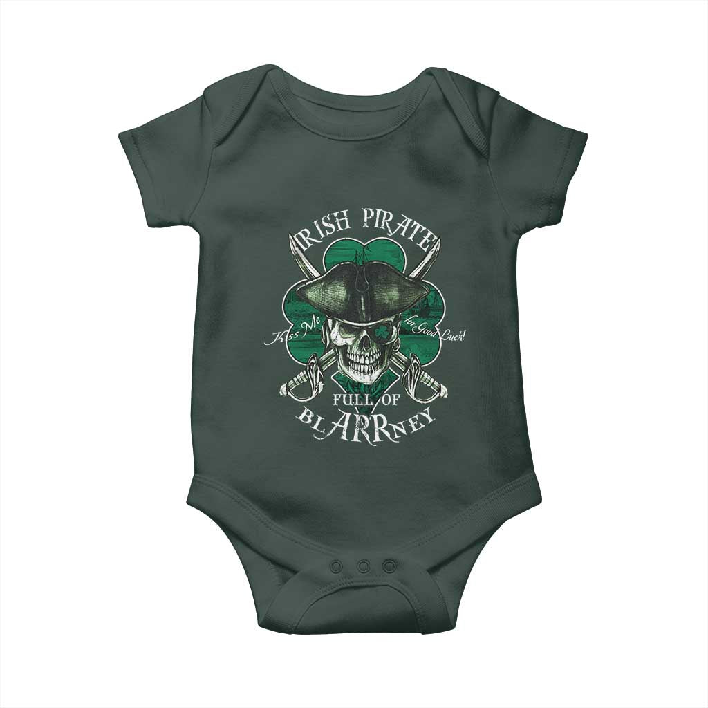 Funny Irish Pirate Full Of Blarrney Kiss Me For Good Luck Baby Onesie St Patrick's Day