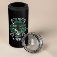 Funny Irish Pirate Full Of Blarrney Kiss Me For Good Luck 4 in 1 Can Cooler Tumbler St Patrick's Day
