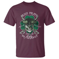 Funny Irish Pirate Full Of Blarrney Kiss Me For Good Luck T Shirt St Patrick's Day