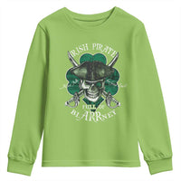 Funny Irish Pirate Full Of Blarrney Kiss Me For Good Luck Youth Sweatshirt St Patrick's Day