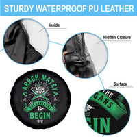 Funny St Patrick's Day Pirate Spare Tire Cover Arrgh Matey Let The Shenanigans Begin Shamrock