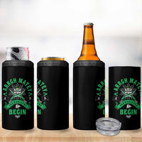 Funny St Patrick's Day Pirate 4 in 1 Can Cooler Tumbler Arrgh Matey Let The Shenanigans Begin Shamrock