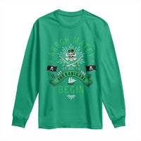 Funny St Patrick's Day Pirate Long Sleeve Shirt Arrgh Matey Let The Shenanigans Begin Shamrock