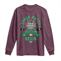 Funny St Patrick's Day Pirate Long Sleeve Shirt Arrgh Matey Let The Shenanigans Begin Shamrock