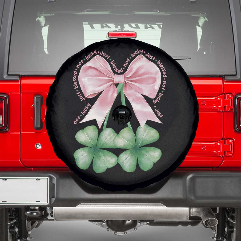 Not Lucky Just Blessed Spare Tire Cover Blessed Christian Shamrocks St Patricks Day Coquette