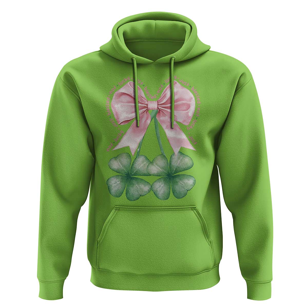 Not Lucky Just Blessed Hoodie Blessed Christian Shamrocks St Patricks Day Coquette