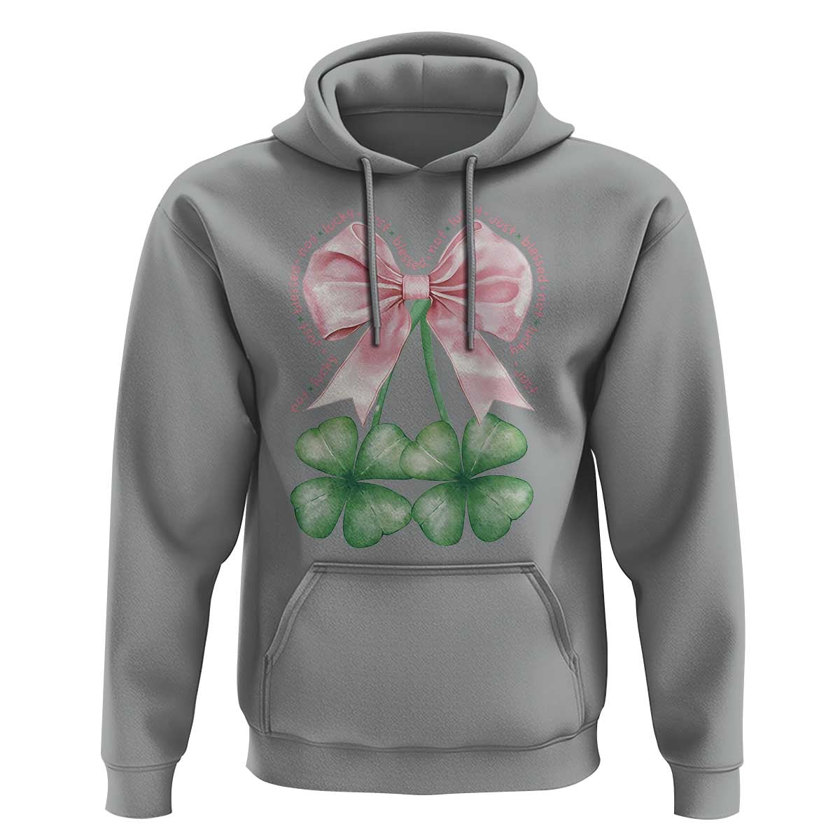 Not Lucky Just Blessed Hoodie Blessed Christian Shamrocks St Patricks Day Coquette