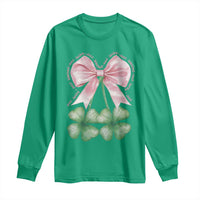 Not Lucky Just Blessed Long Sleeve Shirt Blessed Christian Shamrocks St Patricks Day Coquette