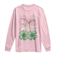 Not Lucky Just Blessed Long Sleeve Shirt Blessed Christian Shamrocks St Patricks Day Coquette