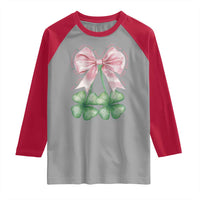 Not Lucky Just Blessed Raglan Shirt Blessed Christian Shamrocks St Patricks Day Coquette
