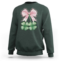 Not Lucky Just Blessed Sweatshirt Blessed Christian Shamrocks St Patricks Day Coquette