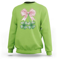 Not Lucky Just Blessed Sweatshirt Blessed Christian Shamrocks St Patricks Day Coquette