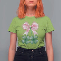 Not Lucky Just Blessed T Shirt For Women Blessed Christian Shamrocks St Patricks Day Coquette
