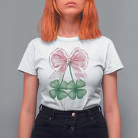 Not Lucky Just Blessed T Shirt For Women Blessed Christian Shamrocks St Patricks Day Coquette