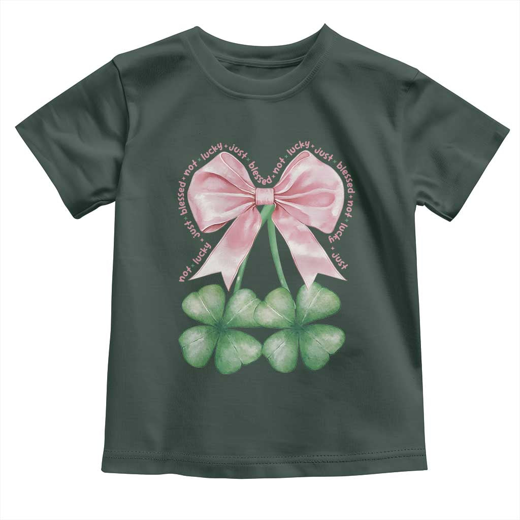 Not Lucky Just Blessed Toddler T Shirt Blessed Christian Shamrocks St Patricks Day Coquette