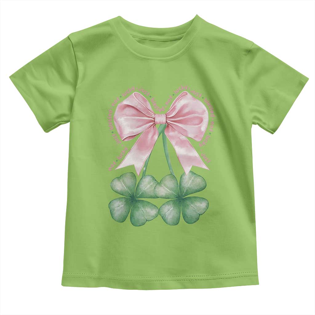 Not Lucky Just Blessed Toddler T Shirt Blessed Christian Shamrocks St Patricks Day Coquette