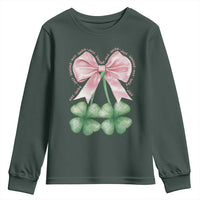 Not Lucky Just Blessed Youth Sweatshirt Blessed Christian Shamrocks St Patricks Day Coquette