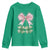 Not Lucky Just Blessed Youth Sweatshirt Blessed Christian Shamrocks St Patricks Day Coquette