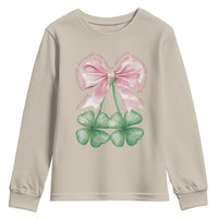 Not Lucky Just Blessed Youth Sweatshirt Blessed Christian Shamrocks St Patricks Day Coquette