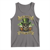 Funny St Patrick's Day Irish Beer Drinking Tank Top 0% Irish 100% Drunk Skull